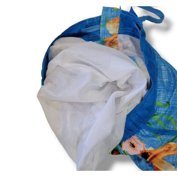 OP Ocean Pacific Men’s Blue Tropical Floral Swim Trunks - Medium - Picture 2 of 9